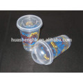 PP plastic clear cup (360/480 ml) with dome lid print PP Plastic Cup